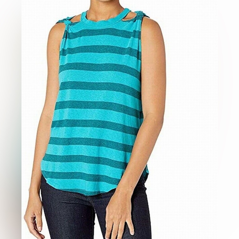 Free People Stripe Side Knot Tie Knit Tank size Small